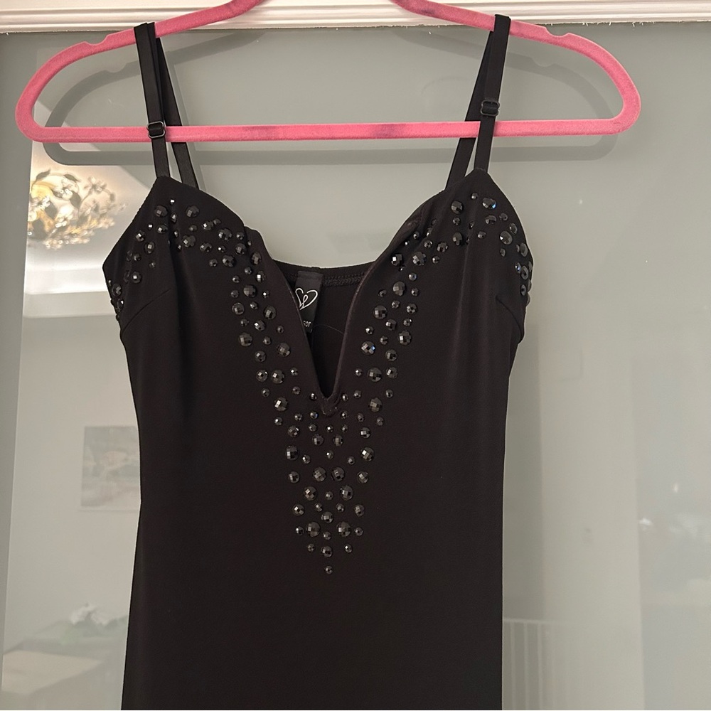 Windsor Black Maxi Dress with Embellished Details